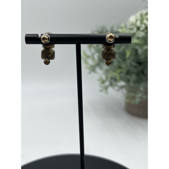 Sorrelli Signed White Opal Crystal Rhinestone drop earrings - Picture 6 of 10